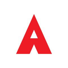 Triangle A letter logo design vector