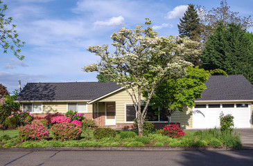 Family home and garden Gresham Oregon.