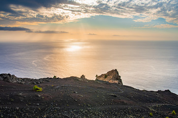 Volcanic landscape in Fuencaliente region of La Palma