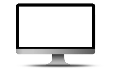 Fototapeta premium Isolated modern all-in-one desktop personal computer