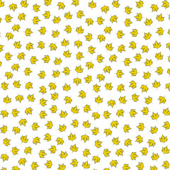 Yellow maple leaves pattern design for background