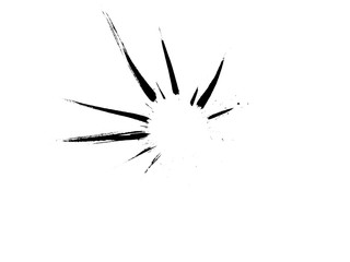 Fantasy chaotic black and white fractal pattern. Abstract fractal shapes sunburst, explosion effect.           