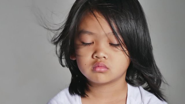 Portrait of Asian children looking ahead