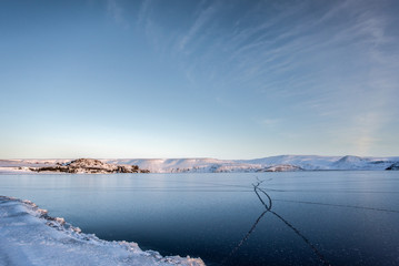 Frozen Lake Iceland