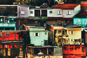 Fototapeta na wymiar colorful houses in são paulo