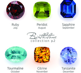 Realistic Birthstones collection part 2
