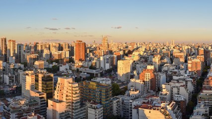 Evening view of Buenos Aires, capital of Argentina. High resolution