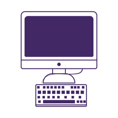 computer keyboard device technology isolated icon on white background
