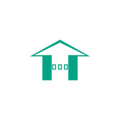 letter H simple logo template illustration vector design