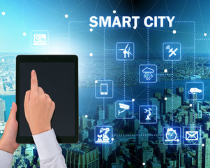 Smart city in innovation concept