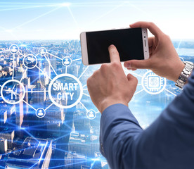 Smart city in innovation concept