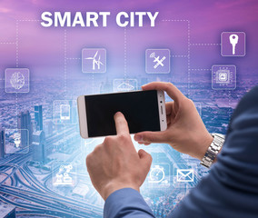 Smart city in innovation concept