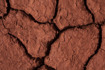Closeup of cracks in the mud at Canyonlands National Park in southeastern Utah
