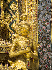 Demon Guardian in Wat Phra Kaew Bangkok Thailand.