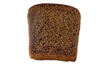 Fresh homemade  slice bread isolated on white background.