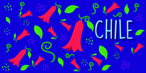 Diseño vector de Chile. Chileno