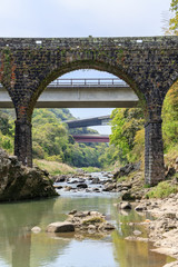Fototapeta premium 鳥居橋 大分県宇佐市 Torii bridge Ooita Usa city