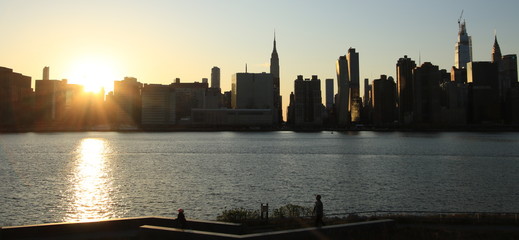 LIC , wieczór z widokiem na Manhattan