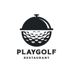 Golf  restaurant logo design vector creative illustration
