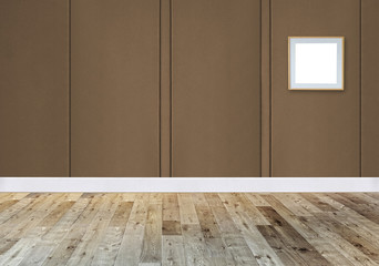 bright empty interior design, stone wall. 3D illustration