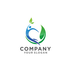 Natural Health Care Logo Template