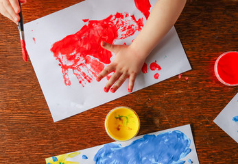 Children's creativity - hand drawing