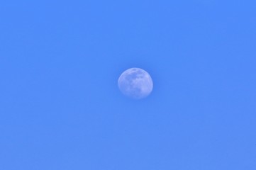 Full moon on a daytime sky