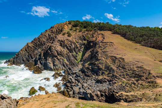 Bald rocky headland at Byron Bay, Australia