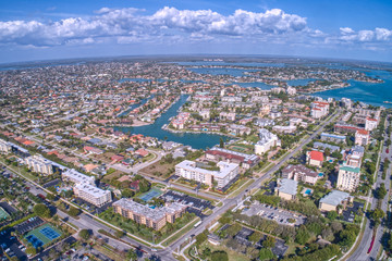 Aerial View of Marco Island, A popular Tourist Town in Florida