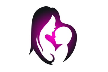 love of a mother with her baby is endless. Baby in the mother's arms and warmth.