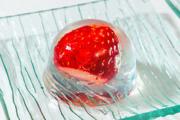 アジア風ゼリーボール　Beautiful cold jelly fruit balls