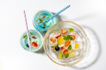 アジア風ゼリーボール　Beautiful cold jelly fruit balls