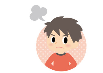 男子の表情　怒る