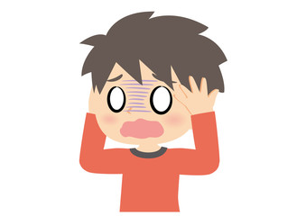 男子の表情　ショック