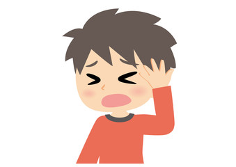 男子の表情　焦る