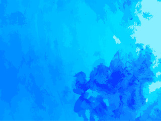 水彩の青い抽象的な背景素材