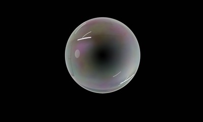 Air bubbles underwater, bubbles template isolated.
 Transparent soap or water bubbles. 3d rendering