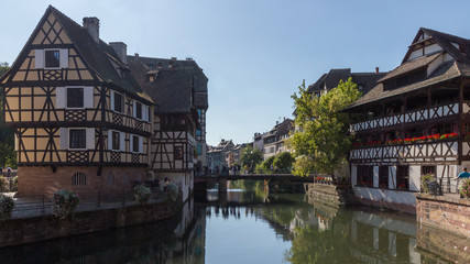 Fototapeta na wymiar Summer photography of Petite France in Strasbourg