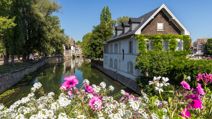 Fototapeta na wymiar Summer photography of Petite France in Strasbourg