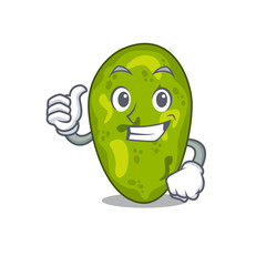 Cyanobacteria cartoon character design making OK gesture