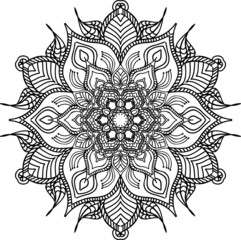 Mandalas for coloring book.Decorative round ornaments.Unusual flower shape.Oriental vector. Creative mandala design.