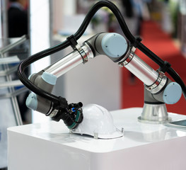 industrial auto robot welding steel construction by cnc program