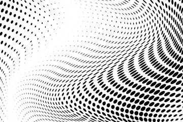 Curved lines halftone dots pattern texture background
