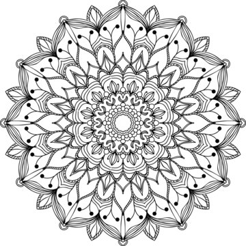 Mandalas for coloring book.Decorative round ornaments.Unusual flower shape.Oriental vector. Creative mandala design.