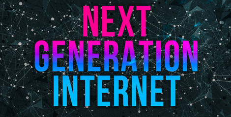 Next Generation Internet theme with abstract network lines and patterns