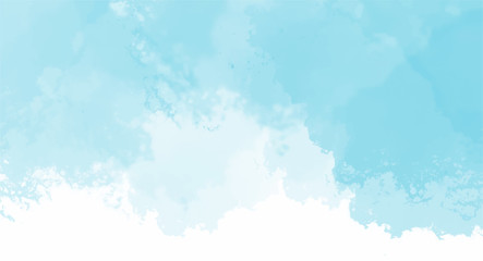 Blue watercolor background for your design, watercolor background concept, vector.