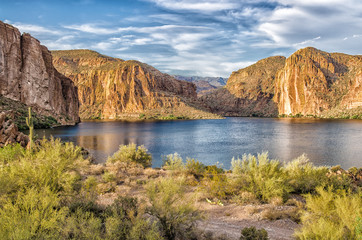 Canyon Lake on the Tonto National Forest on the Apache Trail.
