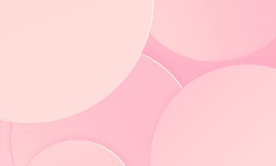 Circles pink tone texture background. Simple modern design use for valentine and mother day concept.