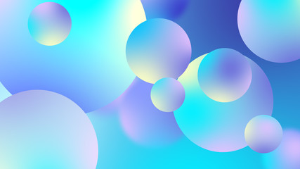 Abstract balls geometric gradient color background.For graphic design. 3d render illustration.