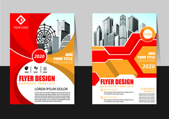 Brochure design, cover modern layout, annual report, poster, flyer in A4 with colorful triangles, geometric shapes for tech, science, market with light background